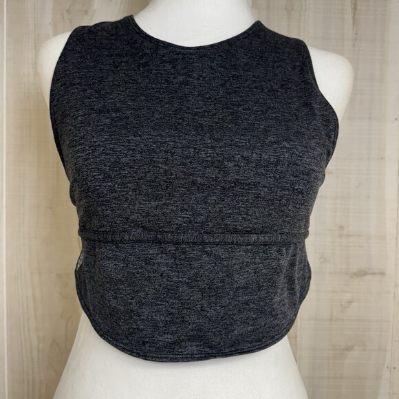 Free People Other - Free People Movement In Your Corner Sports Bra Criss-Cross Back Charcoal Logo S